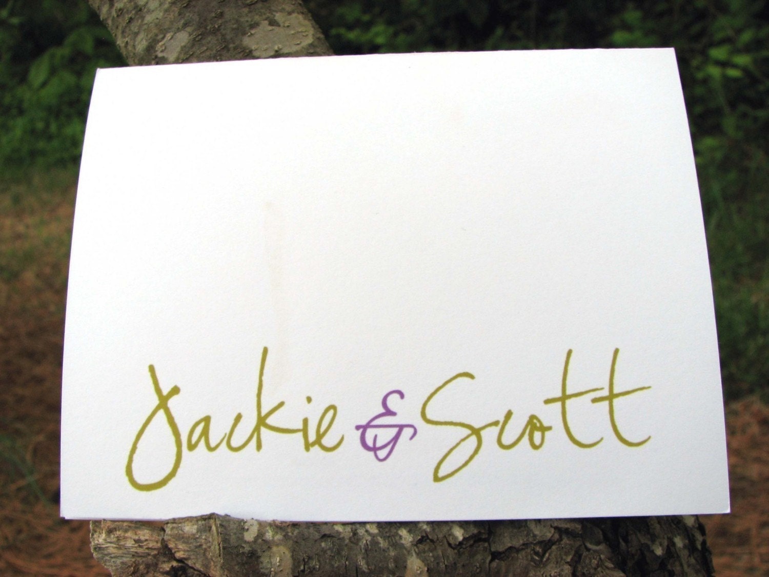 Wedding Thank You Cards / Personalized Note Cards / Bridal Shower Thank You Notes / Couples /  Couples Names Stationery