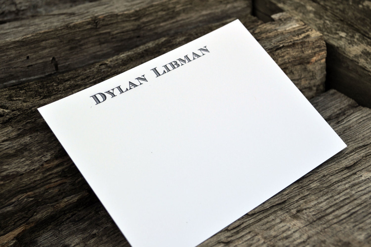 Personalized Flat Note Cards / Personalized Stationery / Thank You Notes / Wedding Thank You Note /  Personalized Stationery Block Name