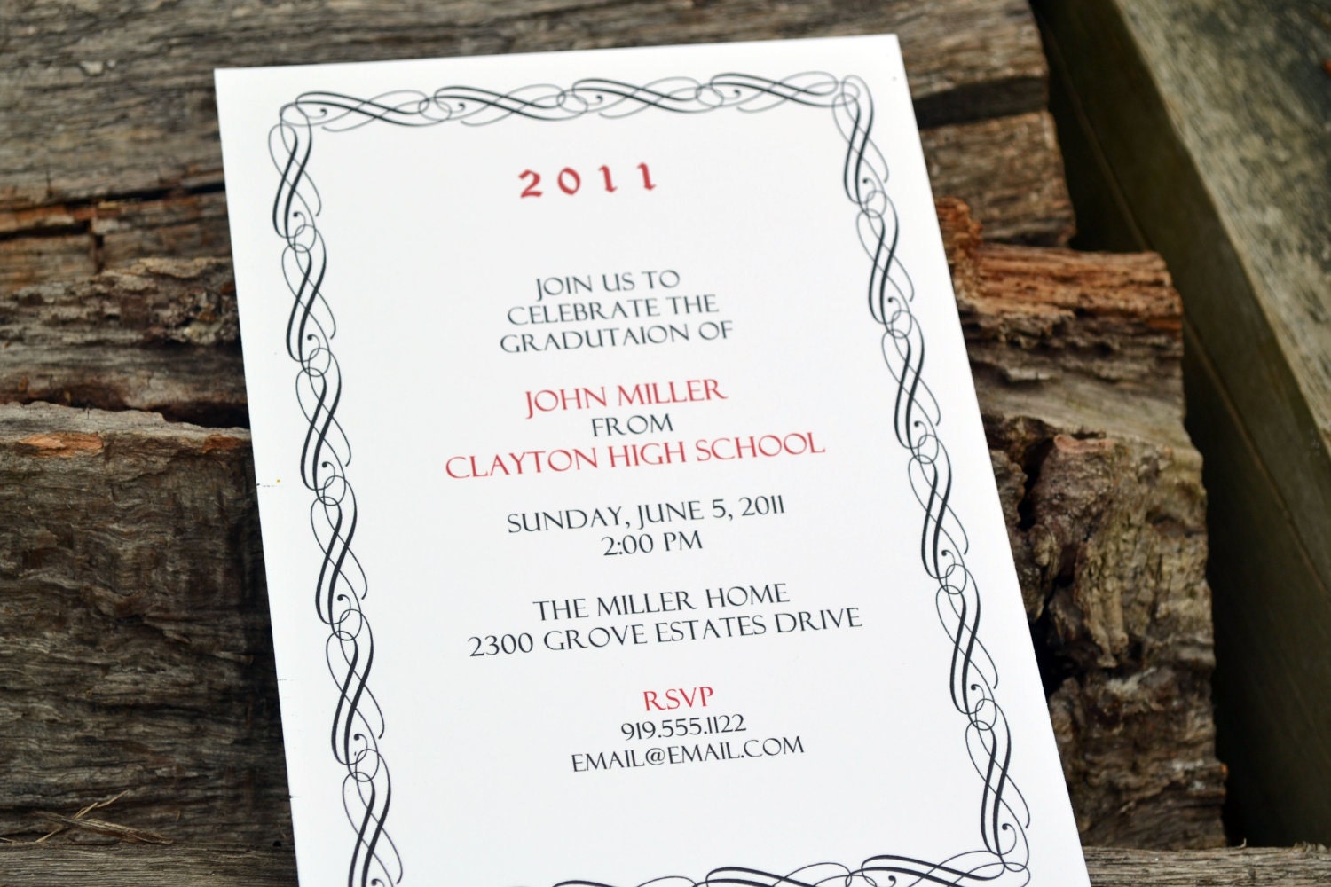 Formal Graduation Invitation or Announcement