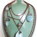 Oceana Necklace--Sky Blue Mix of Quartz, Lava Rock, Agate, Glass, Amazonite, Copper