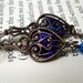Victorian Earrings Sapphire Blue Crystal Earrings Dangle Earrings Victorian Jewelry Nickel Free Royal Blue Earrings