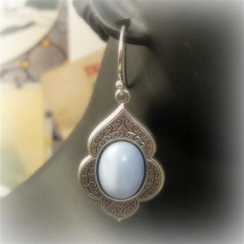 Blue Moonstone Earrings Moonstone Jewelry Silver Filigree Jewelry Ear Rings Sister, Mother, Wife, Daughter