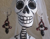 Day of Dead Black Rhapsody Earrings