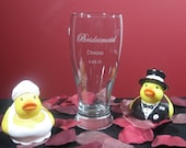 Set of 6 Pilsner Pub Glasses for Wedding Party