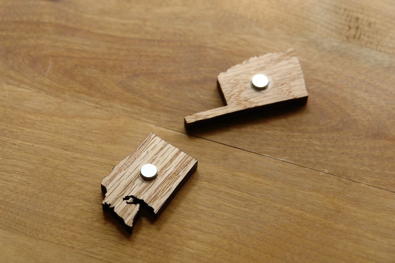 United States Magnetic Geography Puzzle - Oak