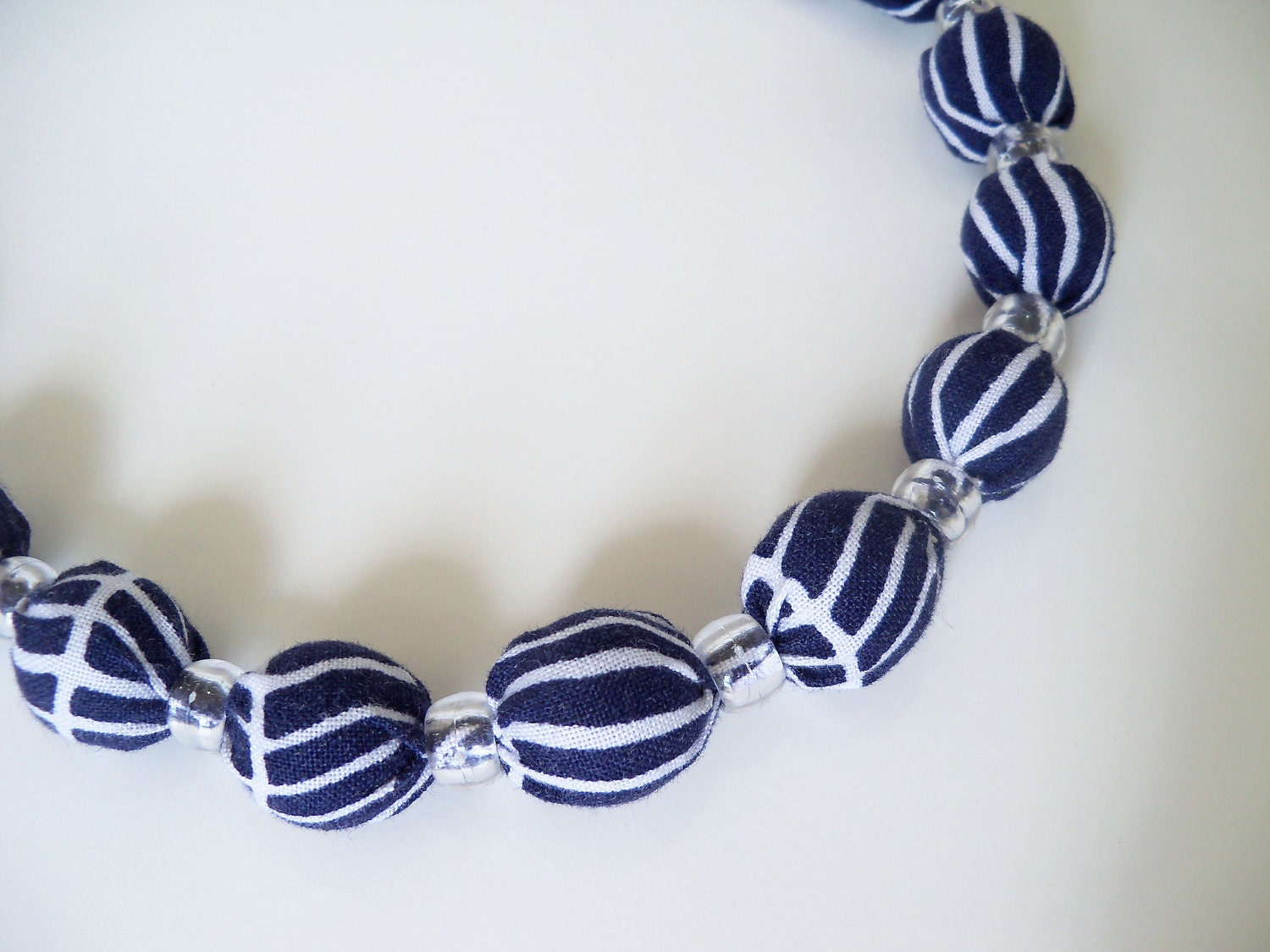 15% off entire shop - Coupon code 15OFF - Fabric and Bead Necklace - Joel Dewberry Herringbone
