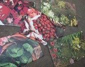 Set of 5 Large Over Sized Handmade Envelopes Reclaimed Gardening Book Pages Stationery