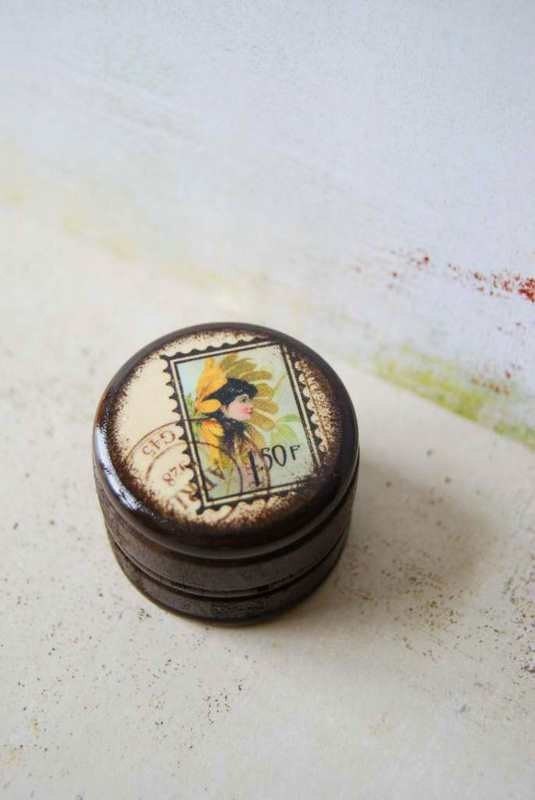 Sunflower Fairy Stamp Pill Box