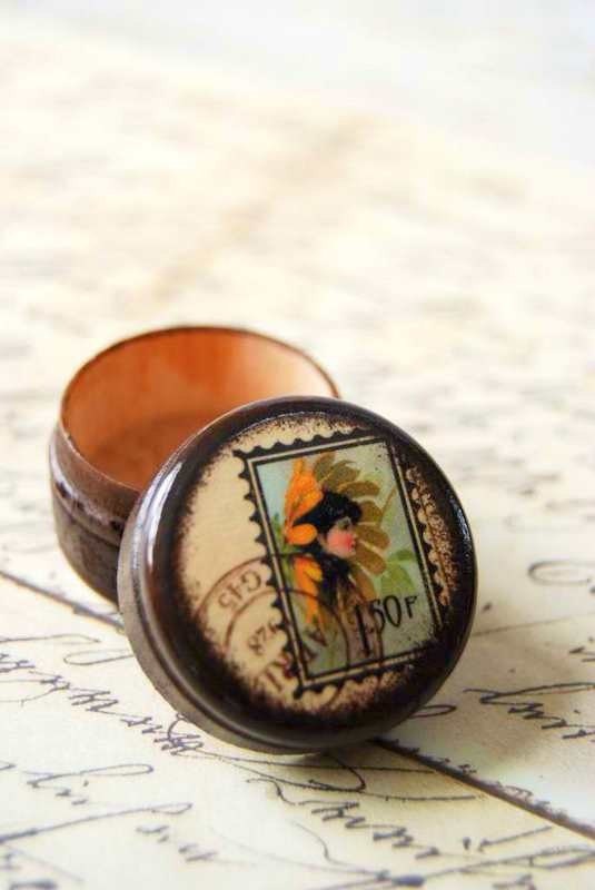 Sunflower Fairy Stamp Pill Box