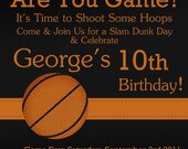 Basketball Digital Birthday Invitation