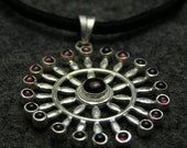Artisan Handmade 925 Sterling Silver Gemstone Jewelry Red Garnet Unique Bridal Anivesary Necklace