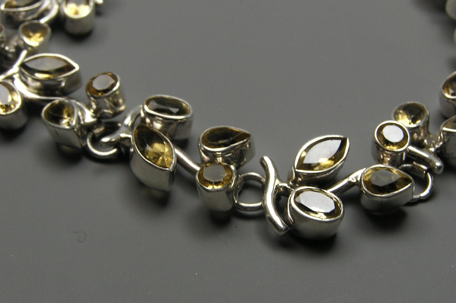 Royal Princess Citrine  Yellow Artisan Handmade Bridal Bridesmaid Wedding  Gift Handcrafted  925 sterling  silver Unique  Bracelet Jewelry