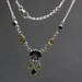 Artisan Handmade 925 Sterling Silver Gemstone Bridal Bridesmaid Wedding Gift Jewelry Garnet Citrine Peridot Anniversary Wedding Necklace (A)