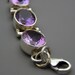 Artisan Handmade 925 Sterling Silver Gemstone Jewelry Amethyst Purple Bridal Bridesmaid Wedding Gift Anniversary Violet Purple Bracelet