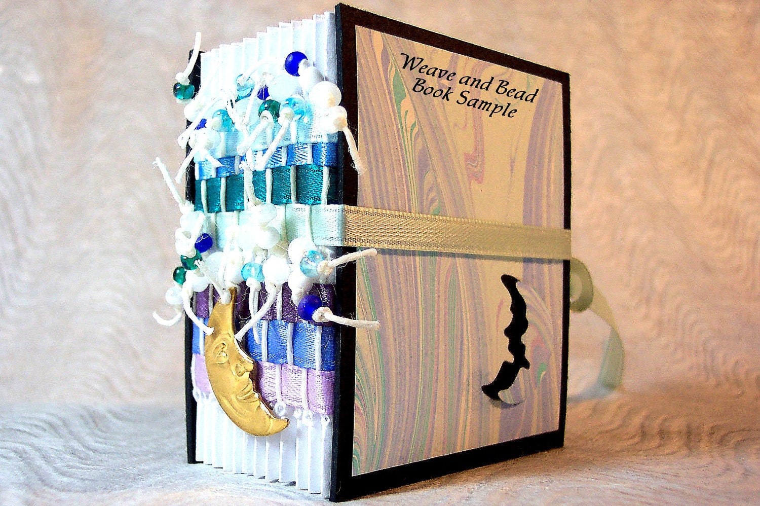 Bookbinding Kit Weave and Bead in Pastel Moon