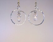 Sterling Silver Open Hoop Earrings