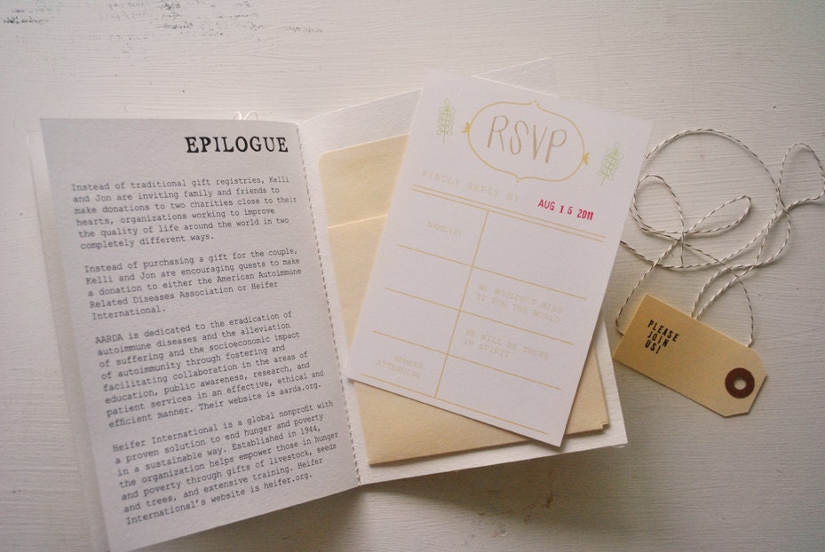 book wedding invitation : no. 10