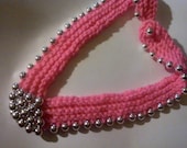 BCA Pink Drama Knitted Necklace
