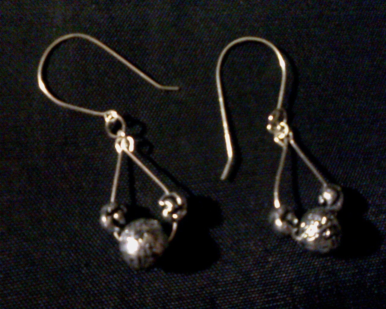 Antiqued Silver Wire Earrings