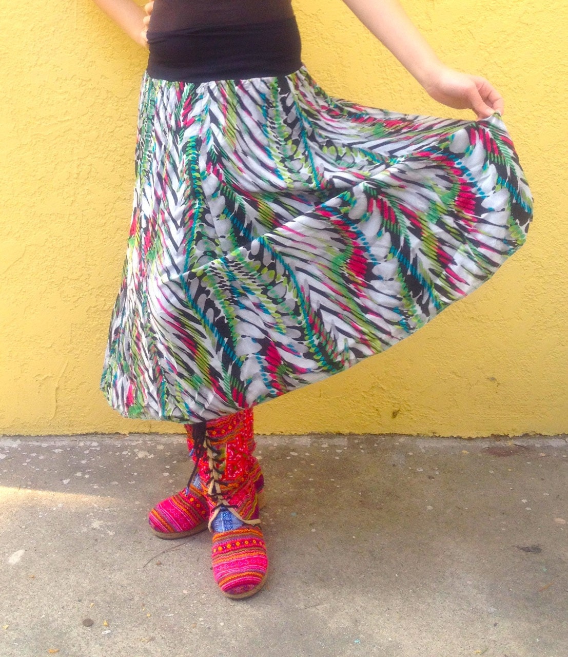 SALE Jungle bohemian skirt