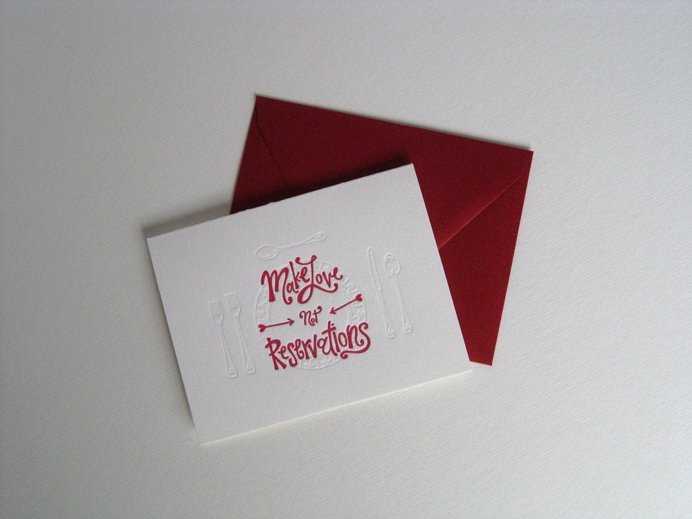 Make Love Not Reservations Card