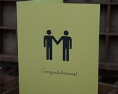 Gay and Lesbian Congratulations  letterpress card