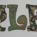 CAMO Hunting Buck and Doe Theme Hand Painted Wall Letters to match with Crib Bedding Set  Wooden Letters