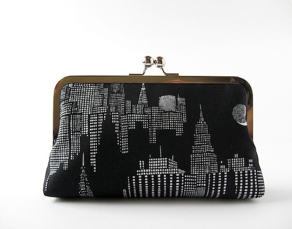 New York Night clutch purse Bag Noir Halloween