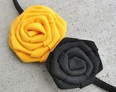 Go Gold and Black Team Colored Elastic Headband