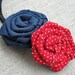 Go Navy Blue and Red Team Colored Elastic Headband