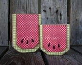 Summer Watermelon Wood Block Set  home seasonal decor summer 4th of July America primitive country