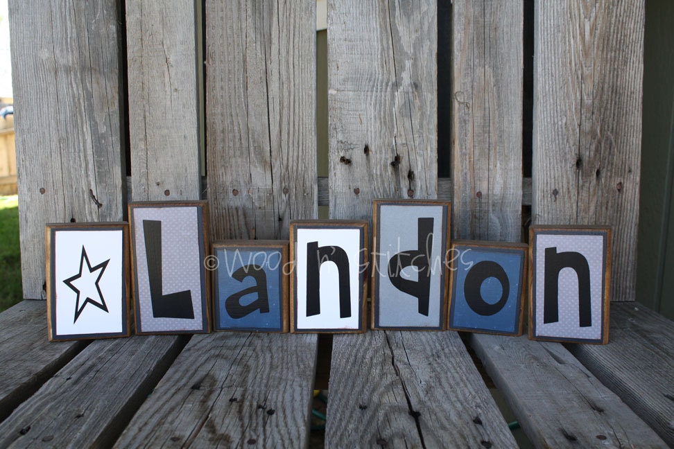 Personalized Wood Block Set . . . Check out these cute blocks . . .   names, words, phrases, sayings . . . convo me for a listing today