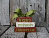 Christmas Decor BlocksThe best way to spread Christmas Cheer Buddy the Elf Wood Block Set Seasonal Home Decor Gift  Bitty