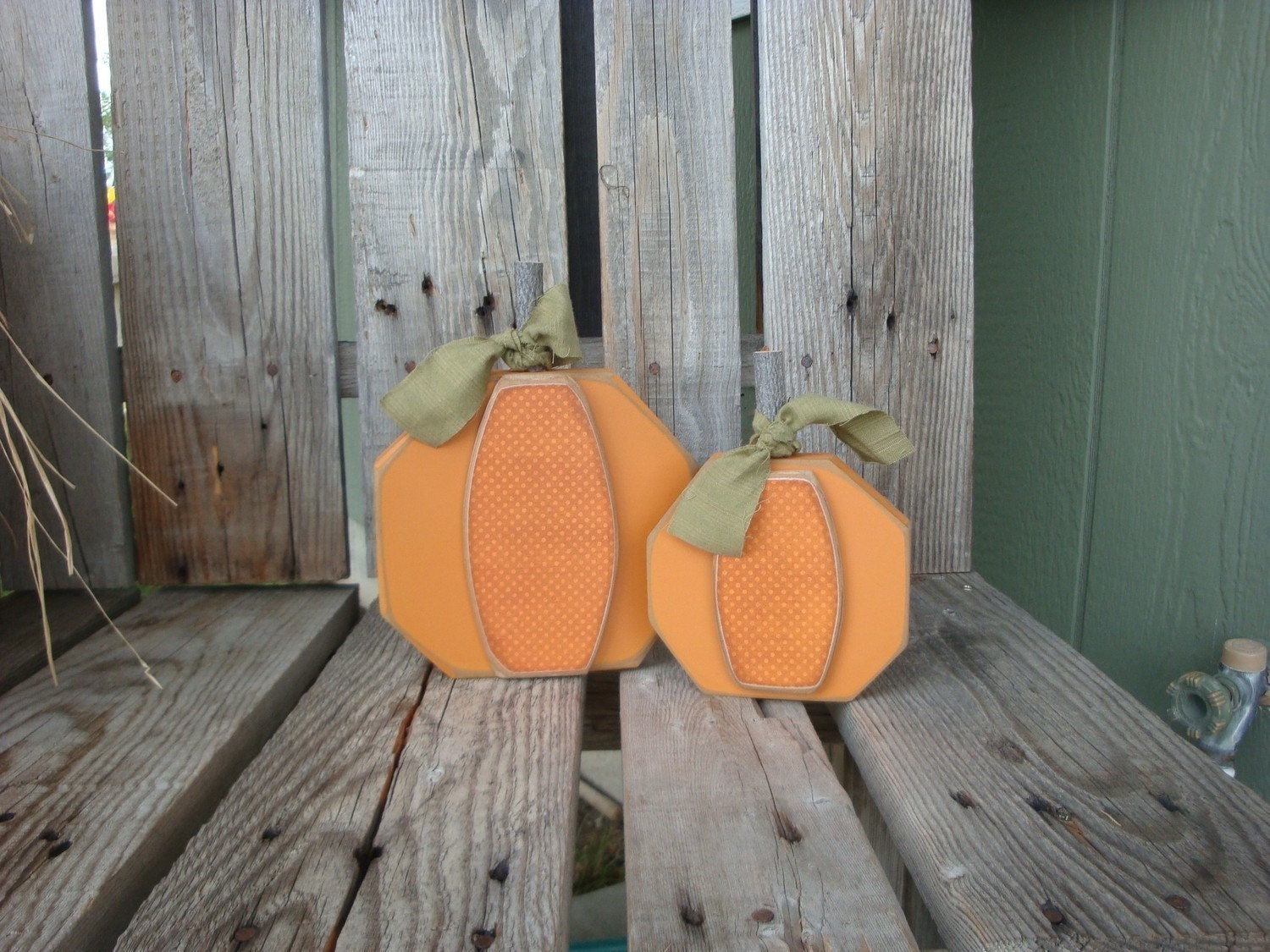 Primitive Pumpkin Block Set . . . Autumn Fall Halloween Thanksgiving Wood Block Sets Gift Home Seasonal Decor