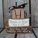 Personalized Established Name Family Monogram Block Set sign wood block set christmas wedding anniverysary birthday gift