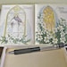 Vintage Confirmation Souvenir Book Card, Stained Glass Jesus Dove Satin Cover, Box of Two