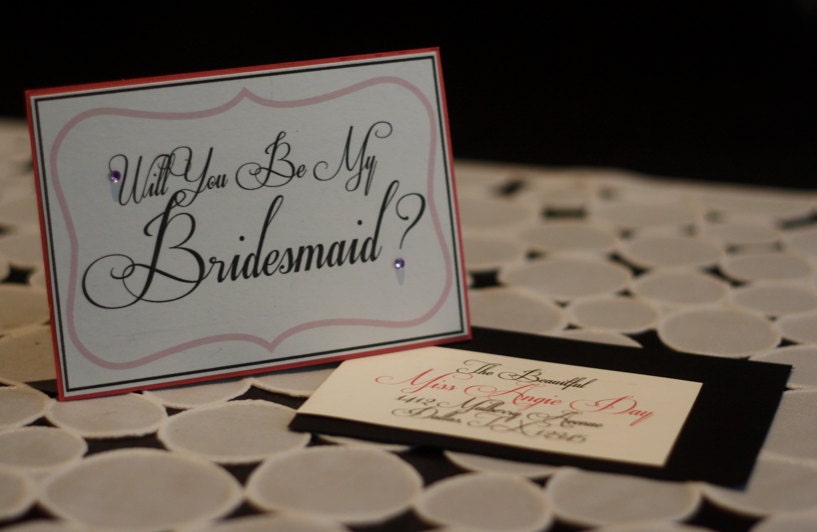 CUSTOM will you be my bridesmaid cards