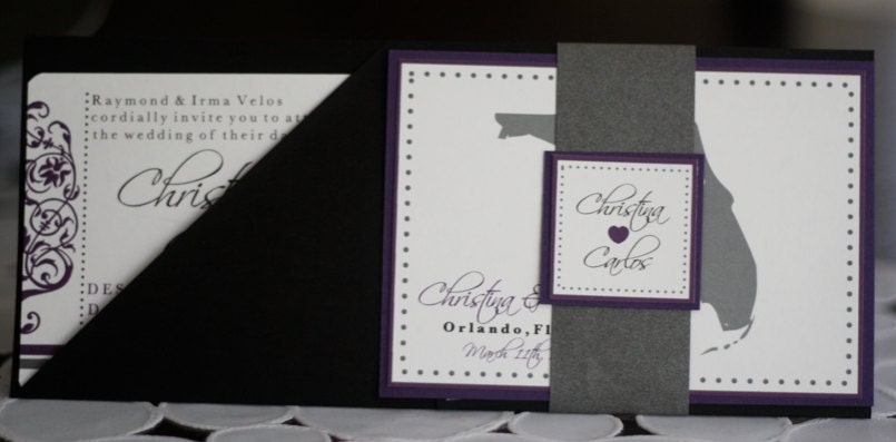 CUSTOM elegant boarding pass save the date