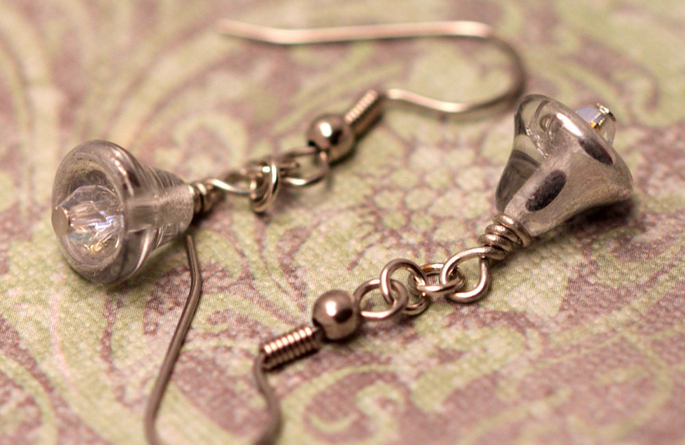 Silver Bells Christmas Earrings