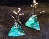 sword-in-stone D4 earrings aqua