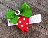 Juicy Red Strawberry Ribbon Sculpture Hair Clip - Toddler Hair Bows - Girls Hair Accessories.. Free Shipping Promo