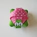 Free Shipping Promo with 15 Dollars or More... Hot Pink Polka Dotted Turtle Ribbon Sculpture Hair Clip... So Cute on Girls of All Ages
