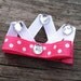 Pink and White Polka Dotted Princess Crown Ribbon Sculpture Hair Clip - Girls Hair Accessories... Free Shipping Promo