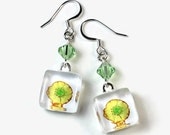 Yellow Flower Earrings, Cute Earrings, SALE