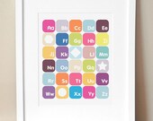 Alphabet Nursery Art - 'Now I Know My ABC's' 11x14 in 'Sweet'