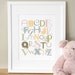 Alphabet Nursery Art - 'The Alphabet Garden' 11x14 Print