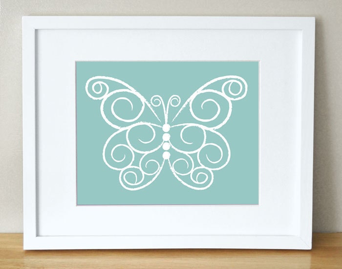 Nursery Art Prints - CUSTOM COLOR - Butterfly Series (3) 8x10's
