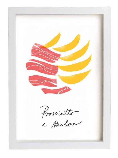 Italian Food Print Prosciutto e Melone / high quality fine art print