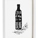 Olive Oil Italian Kitchen Art Print / L'OLIO Black / high quality fine art print