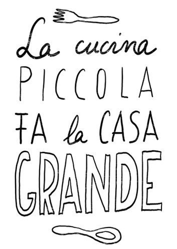 Italy PESTO and LA CUCINA Print Set 11"x15", Hand-lettered typography art italian kitchen italy quote - archival fine art giclée prints